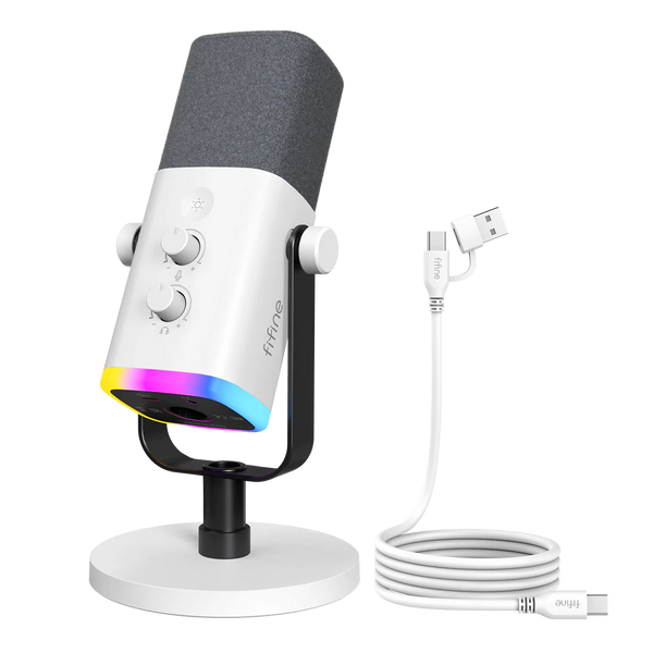 Micrófono FIFINE AmpliGame AM8 USB/XLR Dinámico con RGB