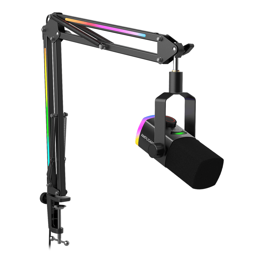 Micrófono FIFINE AmpliGame AM8PROT USB/XLR con Brazo RGB