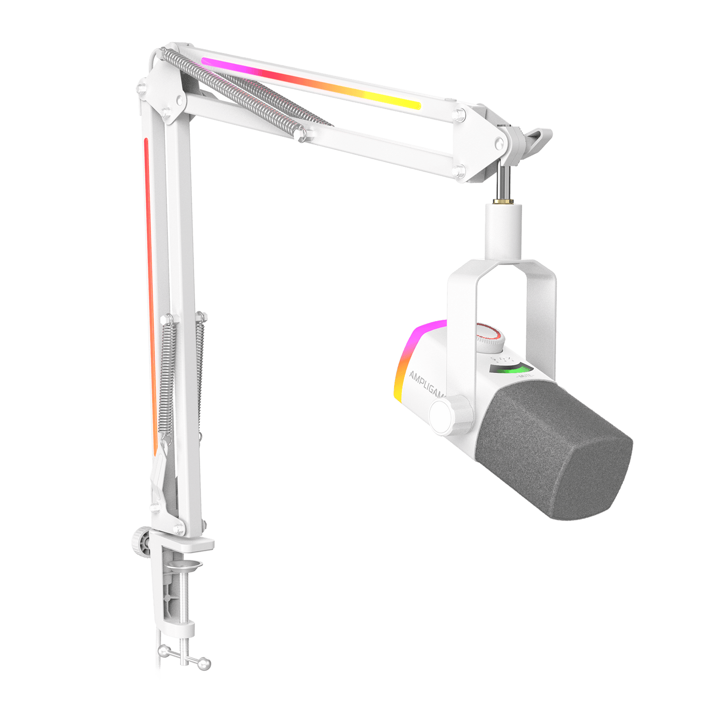 Micrófono FIFINE AmpliGame AM8PROT USB/XLR con Brazo RGB