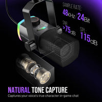 Ver imagen 5 de Micrófono FIFINE AmpliGame AM8PROT USB/XLR con Brazo RGB