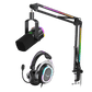 Micrófono FIFINE AmpliGame AM8PROT USB/XLR con Brazo RGB