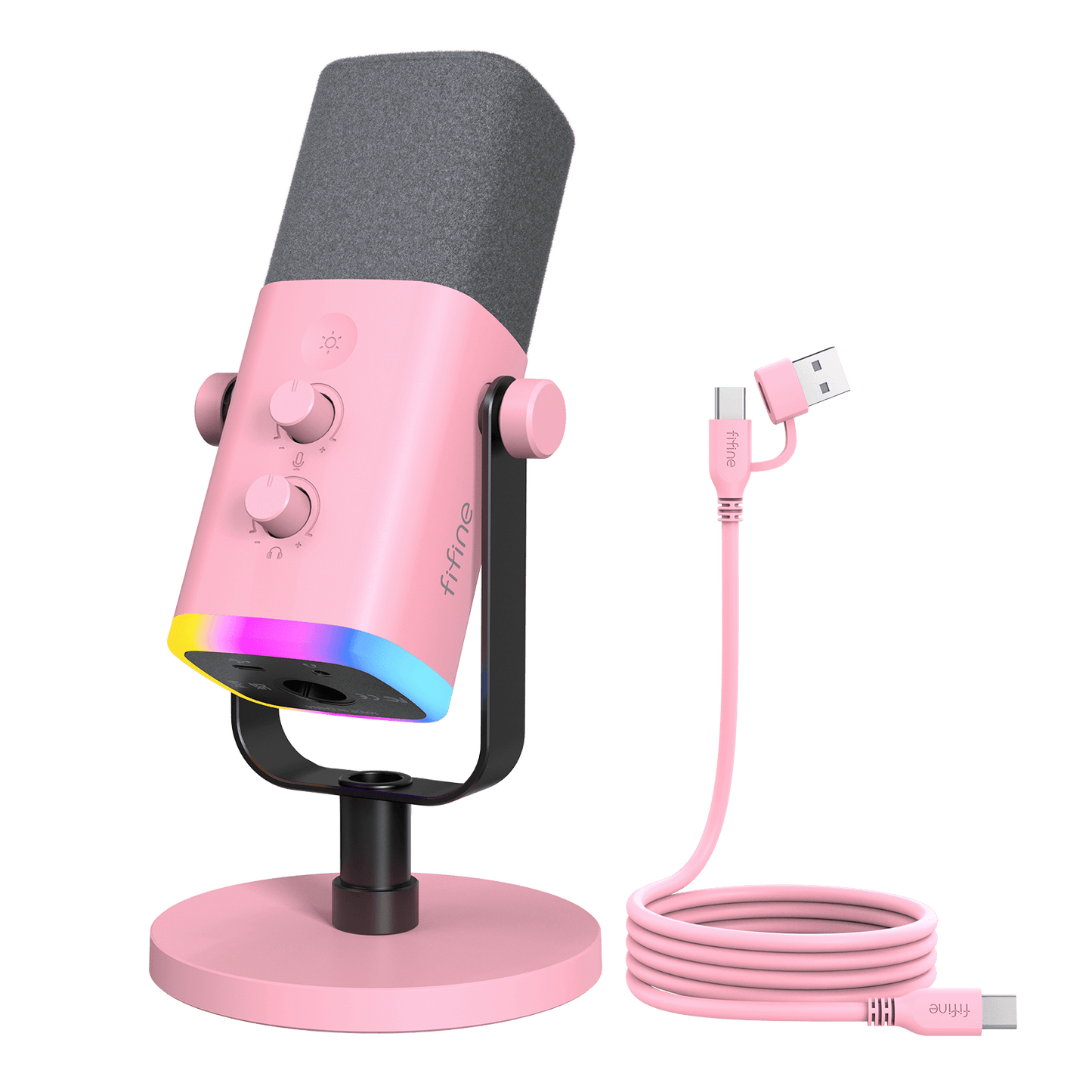 Micrófono FIFINE AmpliGame AM8 USB/XLR Dinámico con RGB