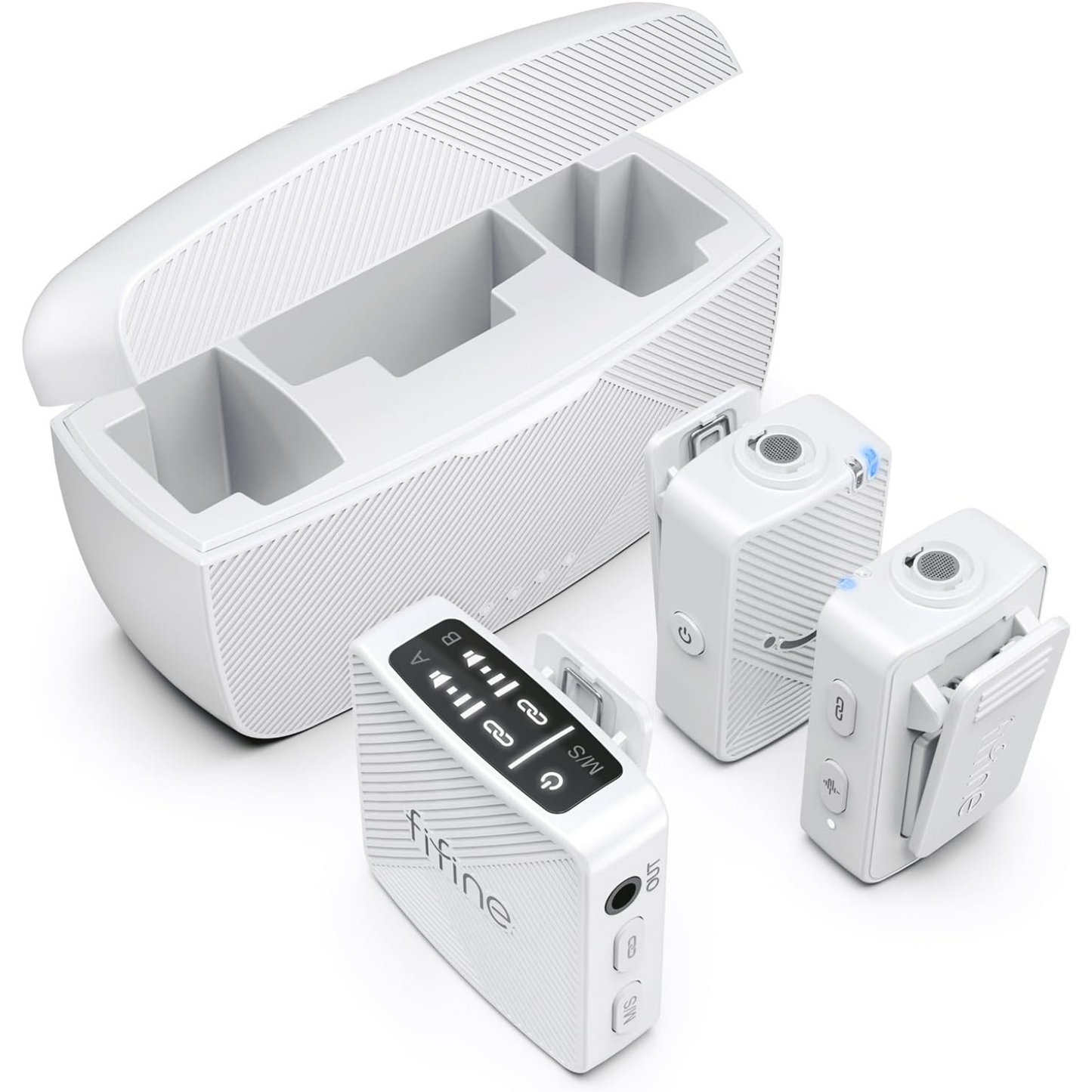 Micrófono Inalámbrico FIFINE M9 Lavalier Dual con Estuche de Carga